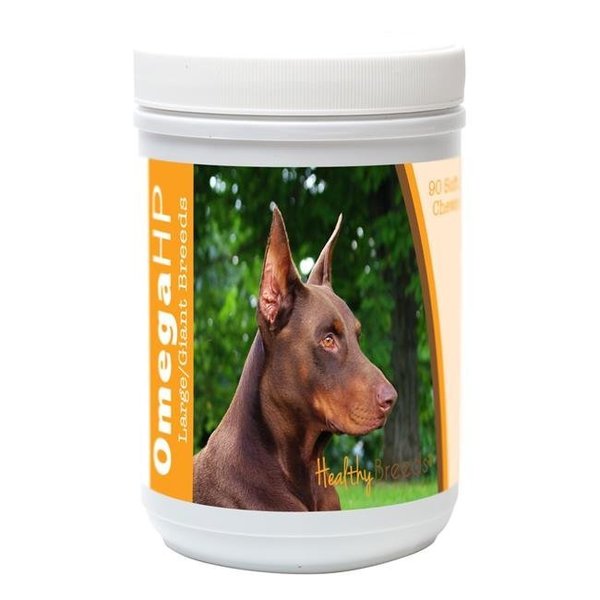 Healthy Breeds Healthy Breeds 840235117285 Doberman Pinscher Omega HP Fatty Acid Skin & Coat Support Soft Chews; 90 Count - Brown 840235117285